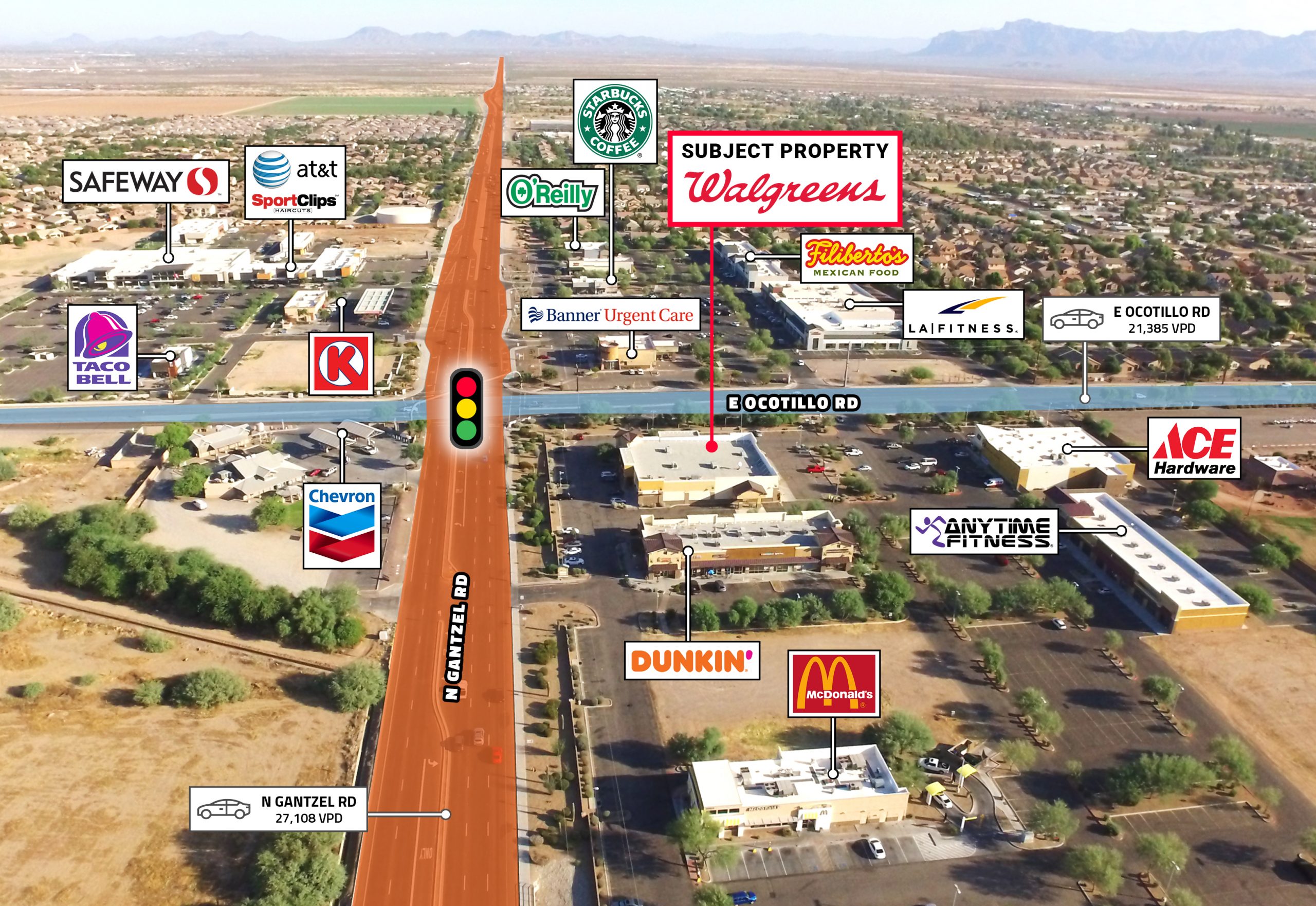 San Tan Valley, AZ Walgreens Aerial Photo